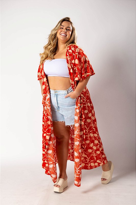 Vestido Bia Estampado Com Manga